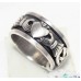 Heart Ring Silver Sterling 925 Jewelry Handmade Solid Rotating Band E236
